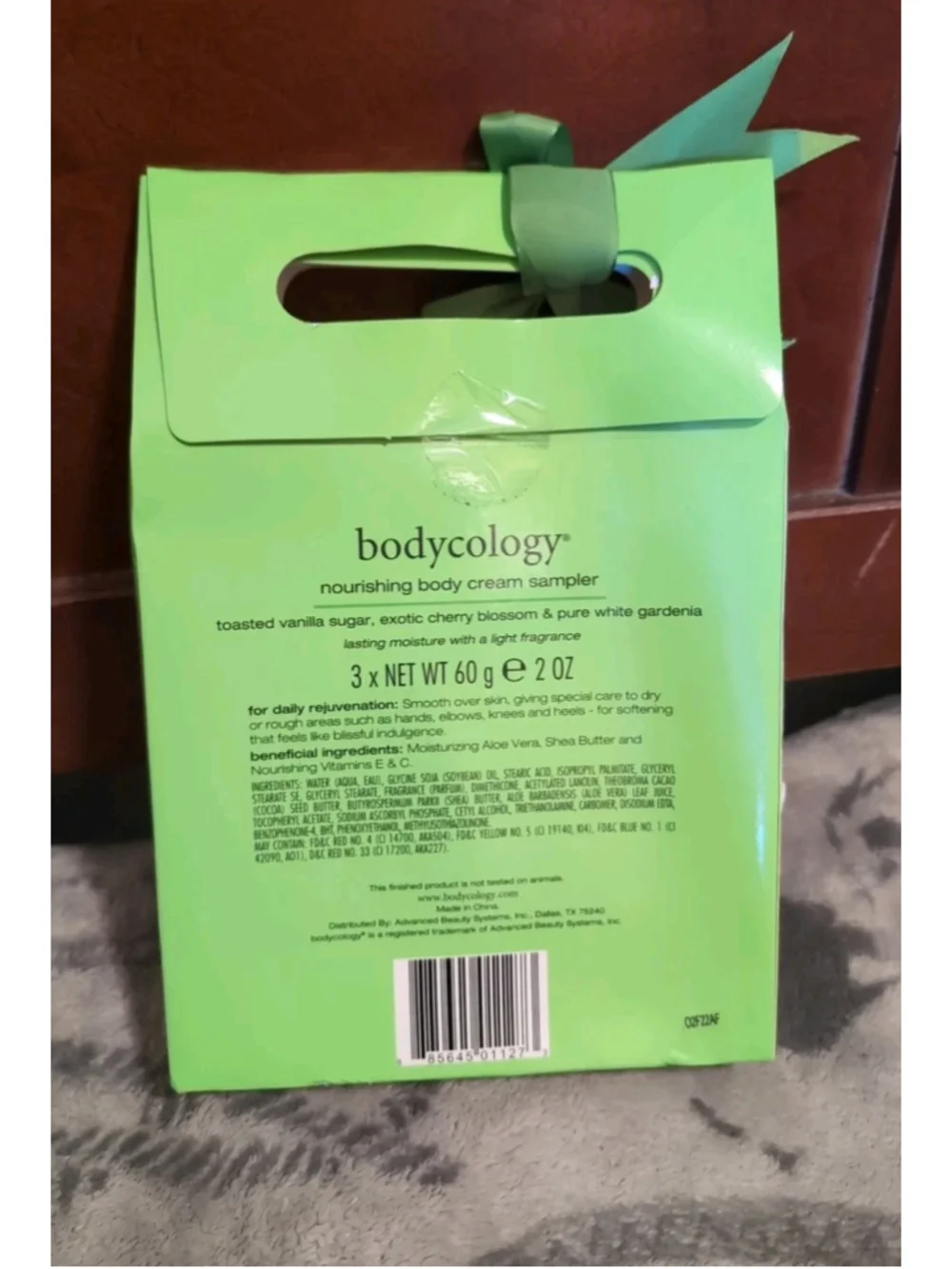 Bodycology Body Cream Sampler CherryBlossom Toasted Sugar Vanilla White Gardenia